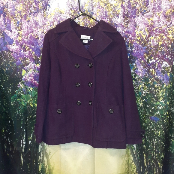 St. John's Bay Jackets & Coats Purple Pea Coat Poshmark